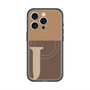 スリムプロテクションプレミアムケース with MagSafe［ オリジナル - initial two tone - J brown ］