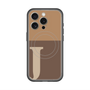 スリムプロテクションプレミアムケース with MagSafe［ オリジナル - initial two tone - J brown ］