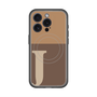 スリムプロテクションプレミアムケース with MagSafe［ オリジナル - initial two tone - J brown ］