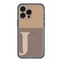 スリムプロテクションプレミアムケース with MagSafe［ オリジナル - initial two tone - J brown ］