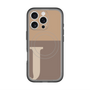 スリムプロテクションプレミアムケース with MagSafe［ オリジナル - initial two tone - J brown ］