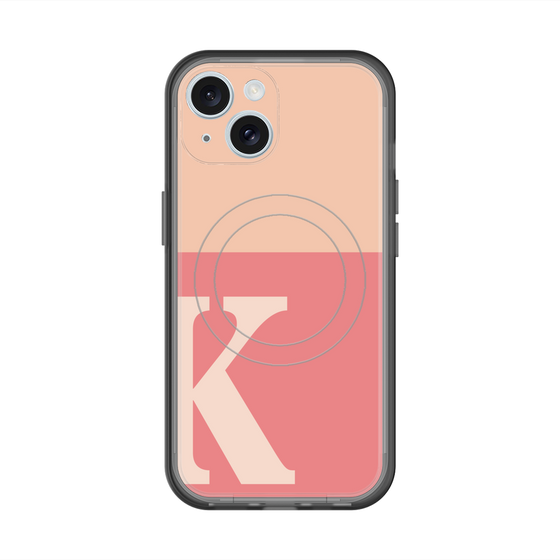 スリムプロテクションプレミアムケース with MagSafe［ オリジナル - initial two tone - K pink ］
