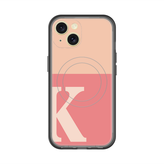 スリムプロテクションプレミアムケース with MagSafe［ オリジナル - initial two tone - K pink ］