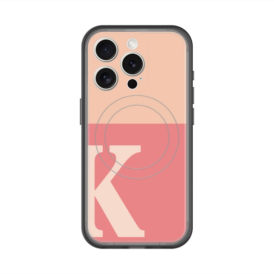 スリムプロテクションプレミアムケース with MagSafe［ オリジナル - initial two tone - K pink ］