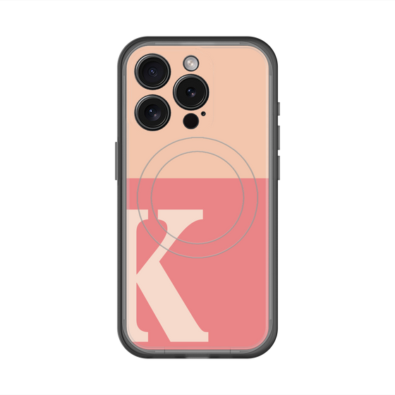 スリムプロテクションプレミアムケース with MagSafe［ オリジナル - initial two tone - K pink ］