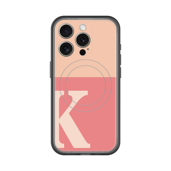 スリムプロテクションプレミアムケース with MagSafe［ オリジナル - initial two tone - K pink ］