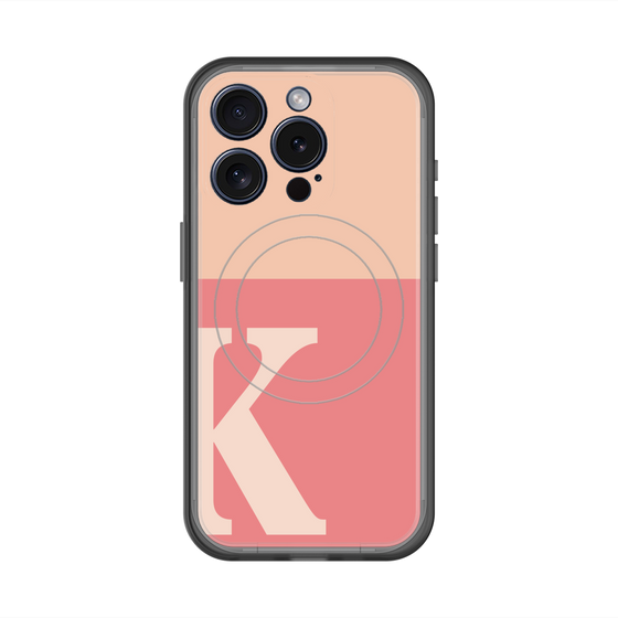 スリムプロテクションプレミアムケース with MagSafe［ オリジナル - initial two tone - K pink ］
