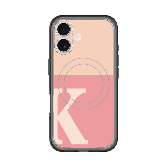 スリムプロテクションプレミアムケース with MagSafe［ オリジナル - initial two tone - K pink ］