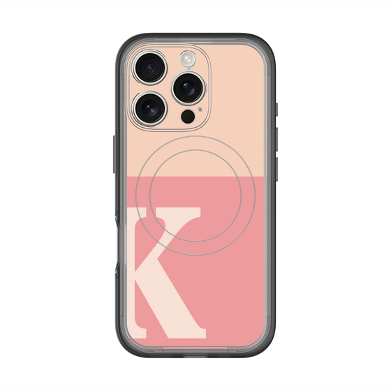 スリムプロテクションプレミアムケース with MagSafe［ オリジナル - initial two tone - K pink ］