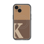 スリムプロテクションプレミアムケース with MagSafe［ オリジナル - initial two tone - K brown ］