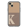 スリムプロテクションプレミアムケース with MagSafe［ オリジナル - initial two tone - K brown ］