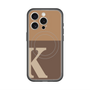 スリムプロテクションプレミアムケース with MagSafe［ オリジナル - initial two tone - K brown ］