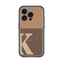 スリムプロテクションプレミアムケース with MagSafe［ オリジナル - initial two tone - K brown ］