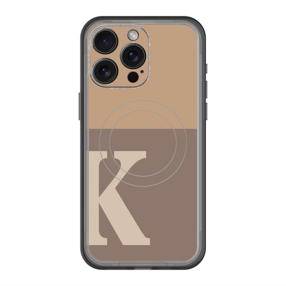 スリムプロテクションプレミアムケース with MagSafe［ オリジナル - initial two tone - K brown ］