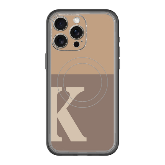 スリムプロテクションプレミアムケース with MagSafe［ オリジナル - initial two tone - K brown ］