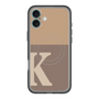 スリムプロテクションプレミアムケース with MagSafe［ オリジナル - initial two tone - K brown ］