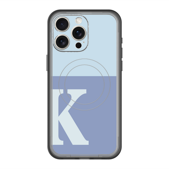 スリムプロテクションプレミアムケース with MagSafe［ オリジナル - initial two tone - K blue ］
