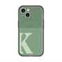 スリムプロテクションプレミアムケース with MagSafe［ オリジナル - initial two tone - K green ］