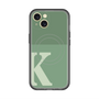 スリムプロテクションプレミアムケース with MagSafe［ オリジナル - initial two tone - K green ］