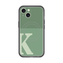 スリムプロテクションプレミアムケース with MagSafe［ オリジナル - initial two tone - K green ］