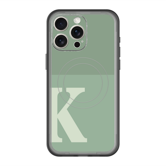 スリムプロテクションプレミアムケース with MagSafe［ オリジナル - initial two tone - K green ］
