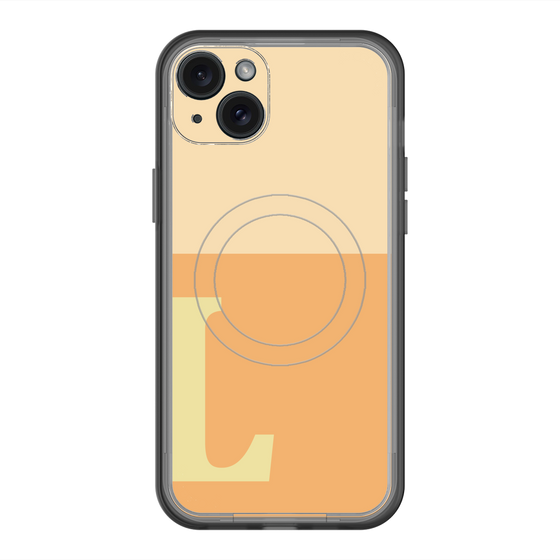 スリムプロテクションプレミアムケース with MagSafe［ オリジナル - initial two tone - L orange ］