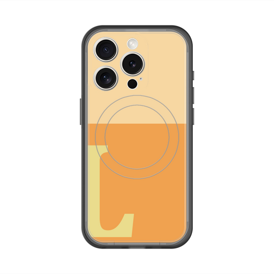 スリムプロテクションプレミアムケース with MagSafe［ オリジナル - initial two tone - L orange ］