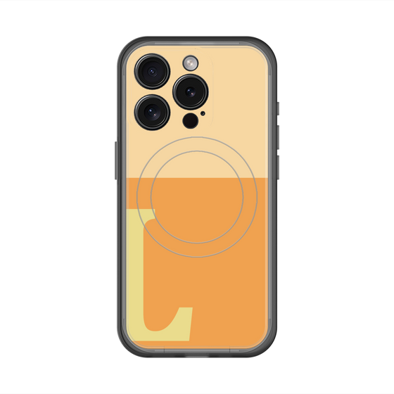 スリムプロテクションプレミアムケース with MagSafe［ オリジナル - initial two tone - L orange ］