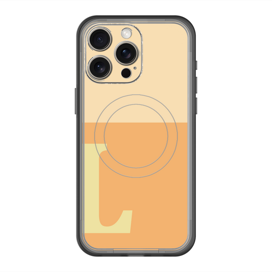 スリムプロテクションプレミアムケース with MagSafe［ オリジナル - initial two tone - L orange ］