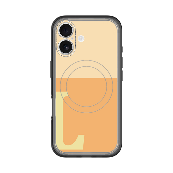 スリムプロテクションプレミアムケース with MagSafe［ オリジナル - initial two tone - L orange ］