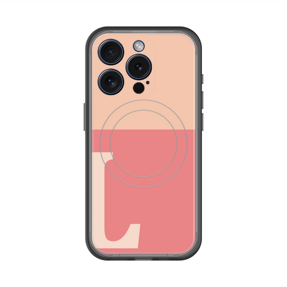 スリムプロテクションプレミアムケース with MagSafe［ オリジナル - initial two tone - L pink ］