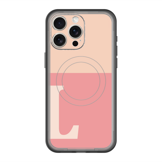 スリムプロテクションプレミアムケース with MagSafe［ オリジナル - initial two tone - L pink ］