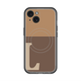 スリムプロテクションプレミアムケース with MagSafe［ オリジナル - initial two tone - L brown ］