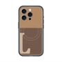 スリムプロテクションプレミアムケース with MagSafe［ オリジナル - initial two tone - L brown ］