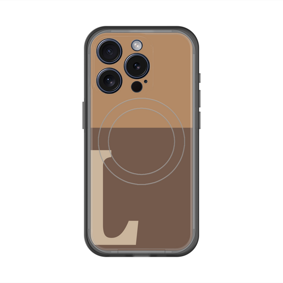 スリムプロテクションプレミアムケース with MagSafe［ オリジナル - initial two tone - L brown ］