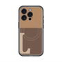 スリムプロテクションプレミアムケース with MagSafe［ オリジナル - initial two tone - L brown ］