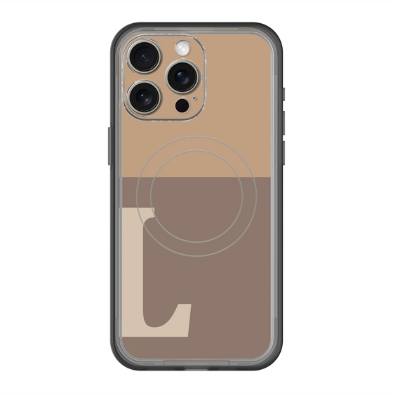 スリムプロテクションプレミアムケース with MagSafe［ オリジナル - initial two tone - L brown ］