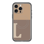 スリムプロテクションプレミアムケース with MagSafe［ オリジナル - initial two tone - L brown ］