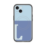 スリムプロテクションプレミアムケース with MagSafe［ オリジナル - initial two tone - L blue ］