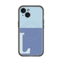 スリムプロテクションプレミアムケース with MagSafe［ オリジナル - initial two tone - L blue ］