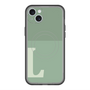スリムプロテクションプレミアムケース with MagSafe［ オリジナル - initial two tone - L green ］