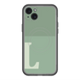 スリムプロテクションプレミアムケース with MagSafe［ オリジナル - initial two tone - L green ］