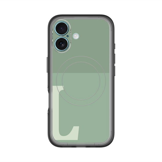 スリムプロテクションプレミアムケース with MagSafe［ オリジナル - initial two tone - L green ］