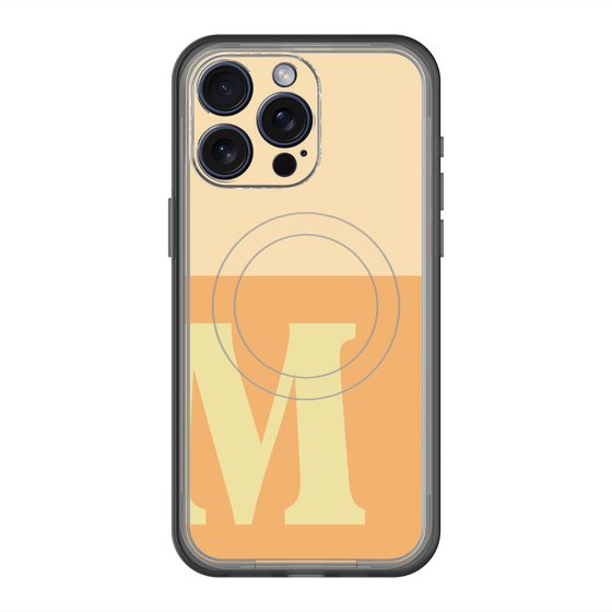 スリムプロテクションプレミアムケース with MagSafe［ オリジナル - initial two tone - M orange ］