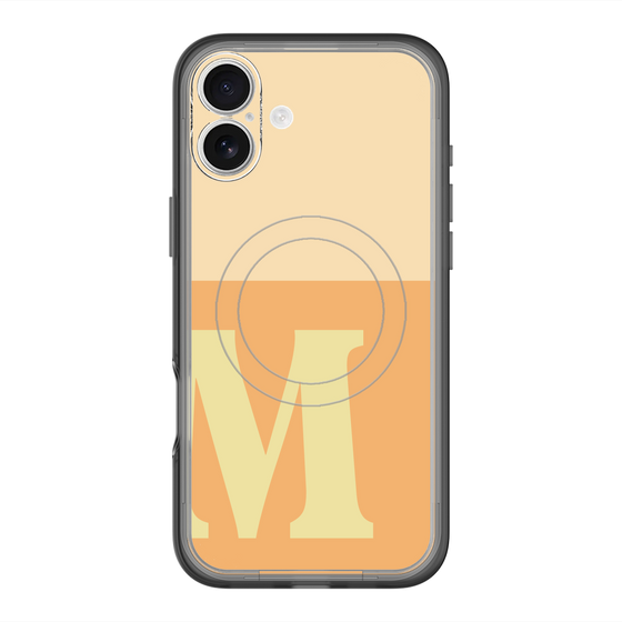 スリムプロテクションプレミアムケース with MagSafe［ オリジナル - initial two tone - M orange ］