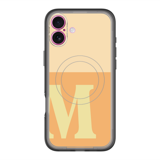 スリムプロテクションプレミアムケース with MagSafe［ オリジナル - initial two tone - M orange ］