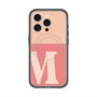 スリムプロテクションプレミアムケース with MagSafe［ オリジナル - initial two tone - M pink ］