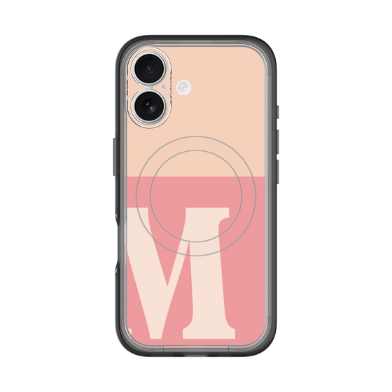 スリムプロテクションプレミアムケース with MagSafe［ オリジナル - initial two tone - M pink ］