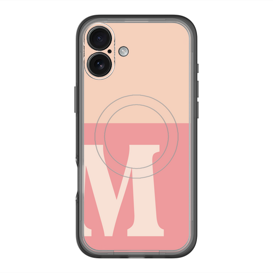 スリムプロテクションプレミアムケース with MagSafe［ オリジナル - initial two tone - M pink ］