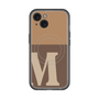 スリムプロテクションプレミアムケース with MagSafe［ オリジナル - initial two tone - M brown ］